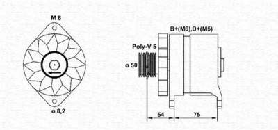 MAGNETI MARELLI 943356407010 -  Генератор